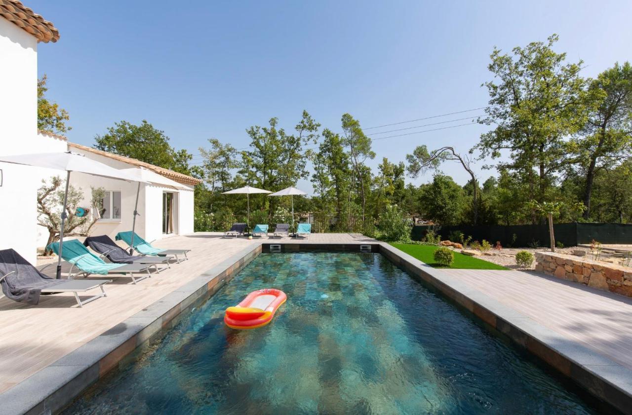 Villa LA GRANDE BASTIDE avec piscine, climatisation et salle de sport Seillans Extérieur photo